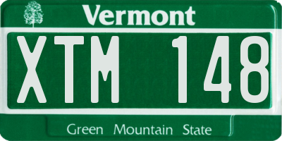 VT license plate XTM148
