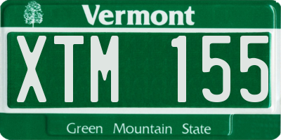 VT license plate XTM155