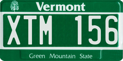 VT license plate XTM156