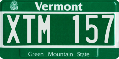 VT license plate XTM157