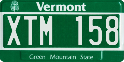 VT license plate XTM158