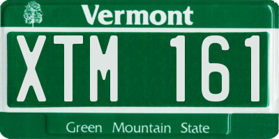 VT license plate XTM161