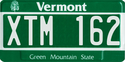 VT license plate XTM162