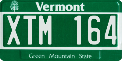 VT license plate XTM164