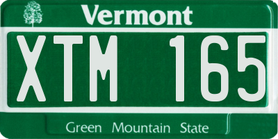 VT license plate XTM165
