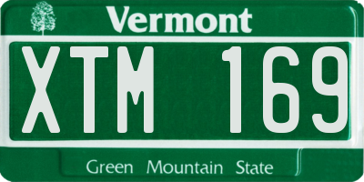 VT license plate XTM169