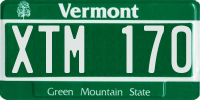 VT license plate XTM170