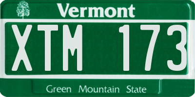 VT license plate XTM173