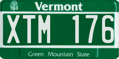 VT license plate XTM176