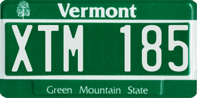 VT license plate XTM185