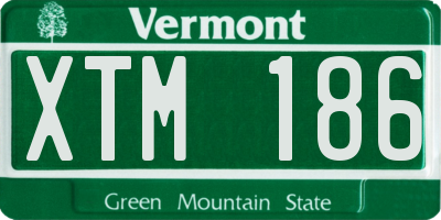 VT license plate XTM186