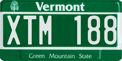 VT license plate XTM188