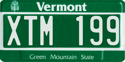 VT license plate XTM199