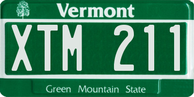 VT license plate XTM211
