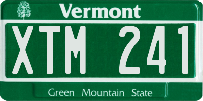 VT license plate XTM241