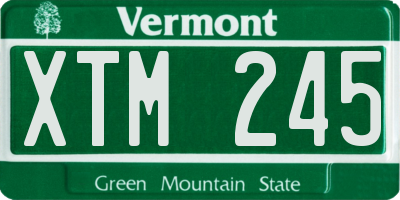 VT license plate XTM245