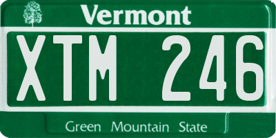 VT license plate XTM246