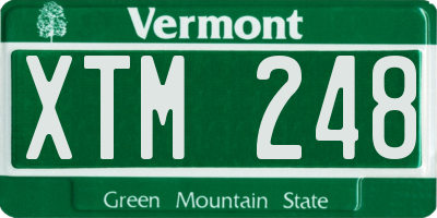 VT license plate XTM248