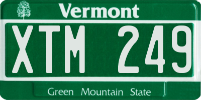 VT license plate XTM249