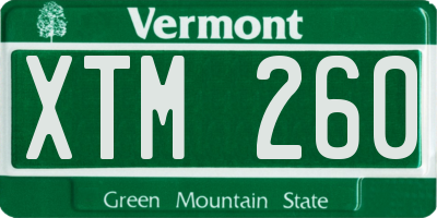 VT license plate XTM260