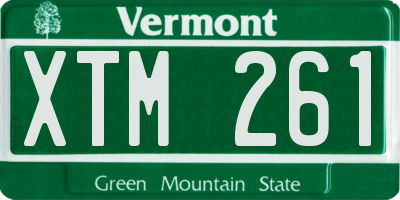 VT license plate XTM261