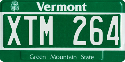 VT license plate XTM264