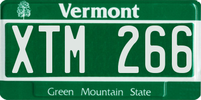VT license plate XTM266