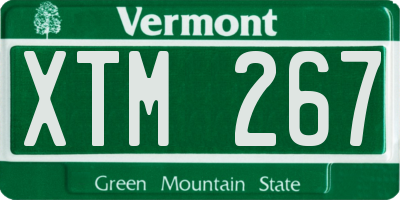 VT license plate XTM267