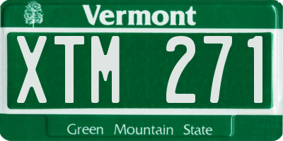 VT license plate XTM271