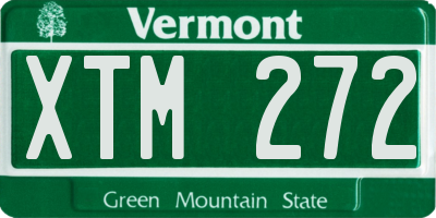 VT license plate XTM272