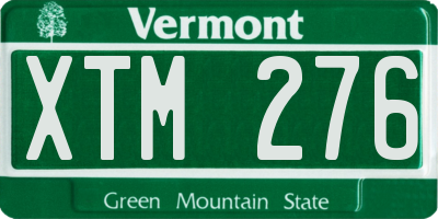 VT license plate XTM276