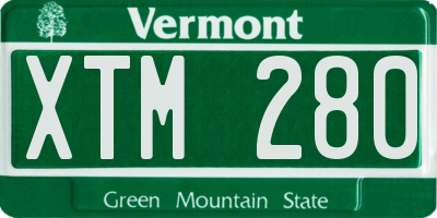 VT license plate XTM280