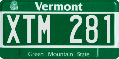 VT license plate XTM281