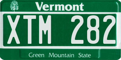VT license plate XTM282