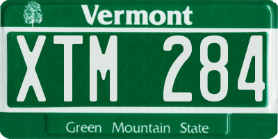VT license plate XTM284