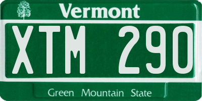 VT license plate XTM290