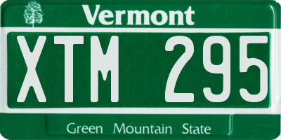 VT license plate XTM295