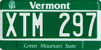 VT license plate XTM297