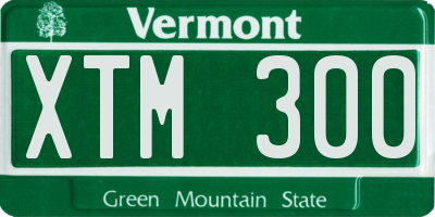 VT license plate XTM300