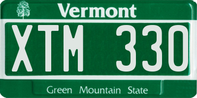 VT license plate XTM330