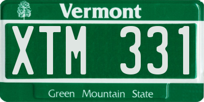 VT license plate XTM331