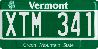 VT license plate XTM341