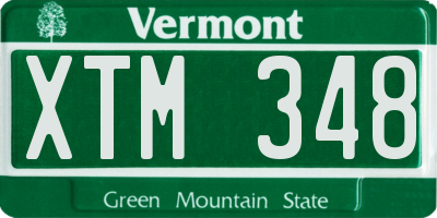 VT license plate XTM348