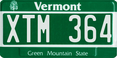 VT license plate XTM364