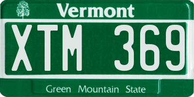 VT license plate XTM369