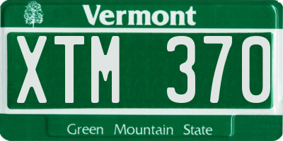 VT license plate XTM370