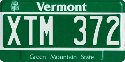 VT license plate XTM372