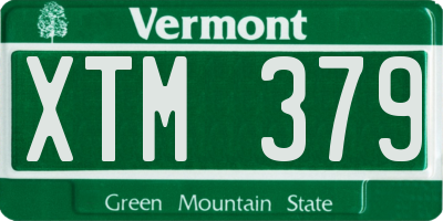 VT license plate XTM379