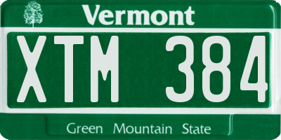 VT license plate XTM384