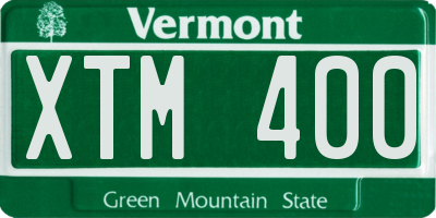 VT license plate XTM400
